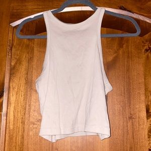 beige tank top